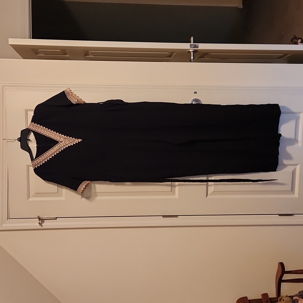 Shein black and toupee jump suit.